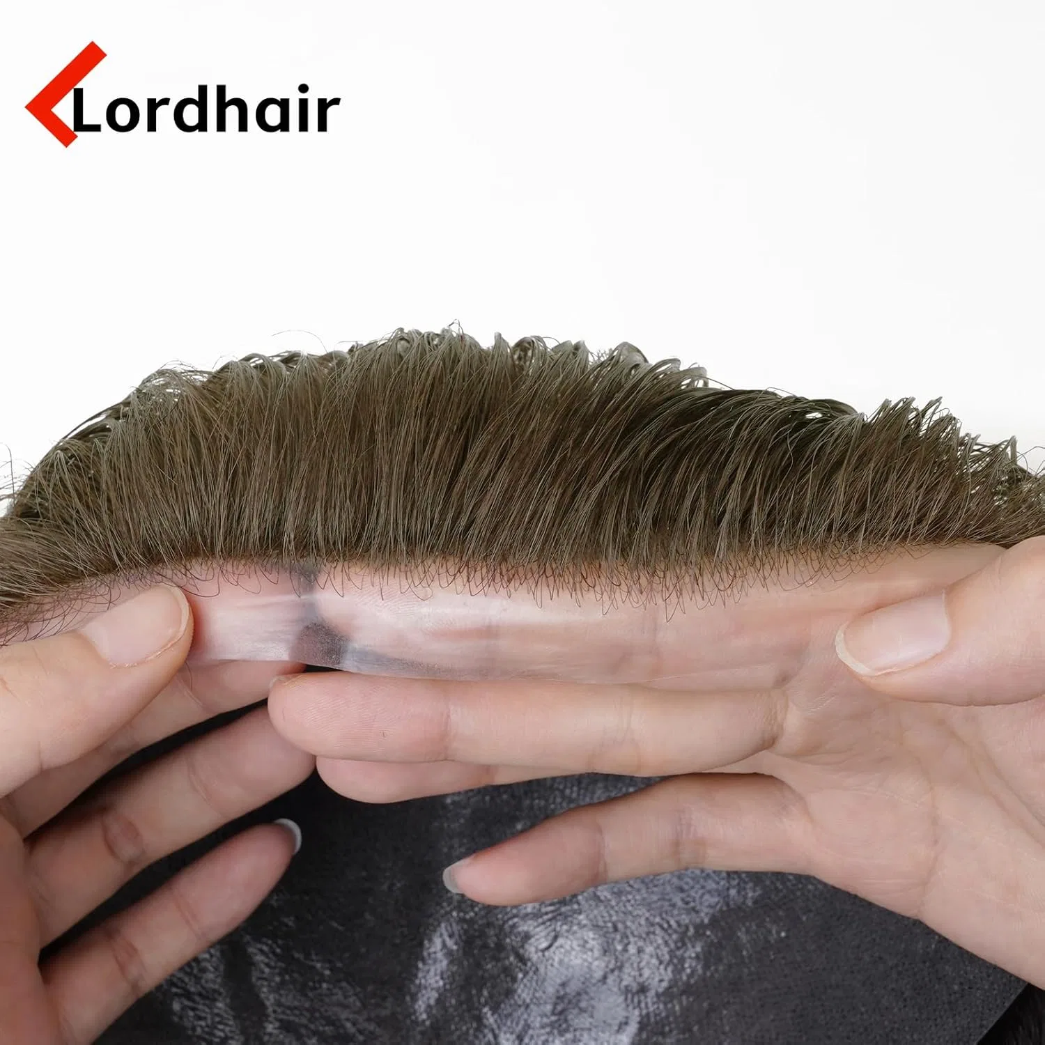 Мужской парик из натуральных волос «Toupee» 0.03 мм от Lordhair Lordhair, Light Brown 7#(Ash) — фото 4