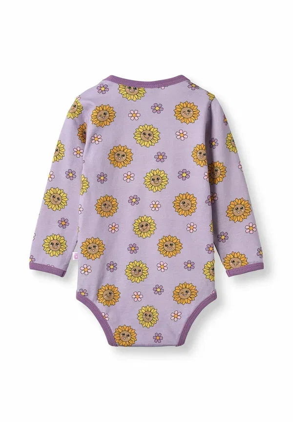 Боди с цветочным принтом Elstar Smafolk, heather purple, фиолетовый — фото 3