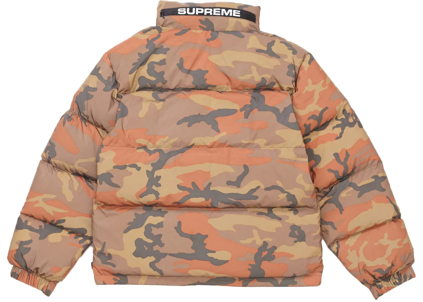 Мужская куртка с принтом Supreme Reflective Camo Down Jacket, Orange Camo — фото 2