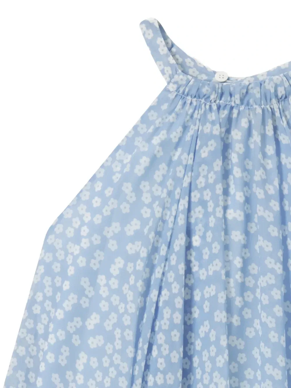 Платье с цветочным принтом и лямкой через шею Stella McCartney Kids, синий — фото 3