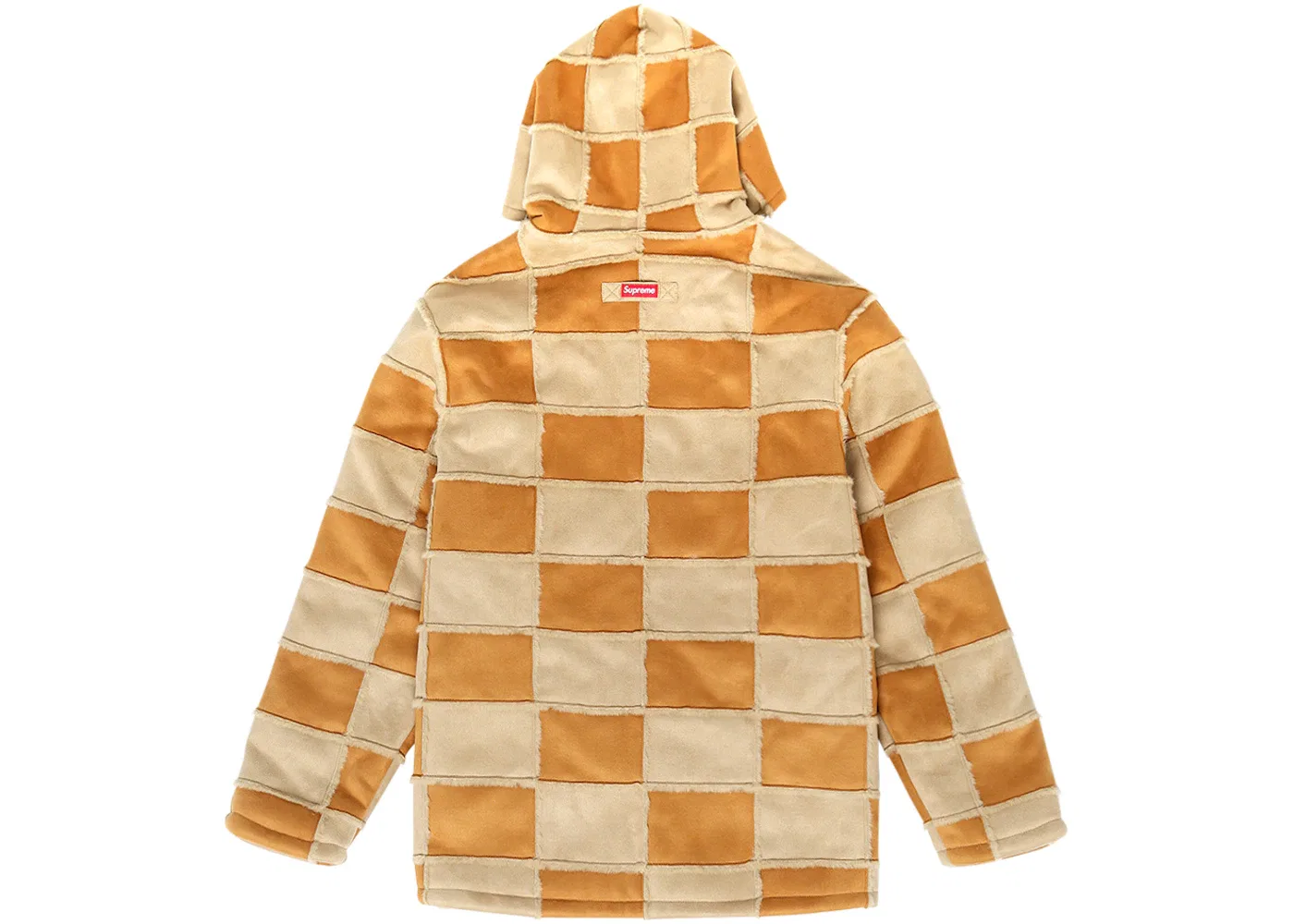 Мужская куртка с капюшоном из искусственной замши с вставками Supreme Hooded Jacket, Tan — фото 2