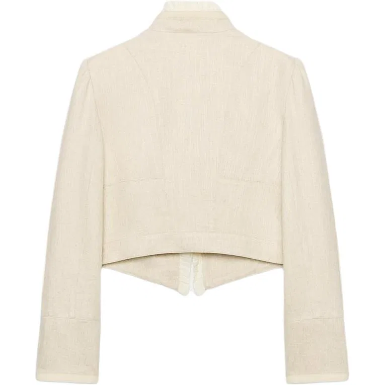 Женский деловой костюм со стойкой Light Beige ZARA, Light Beige — фото 3