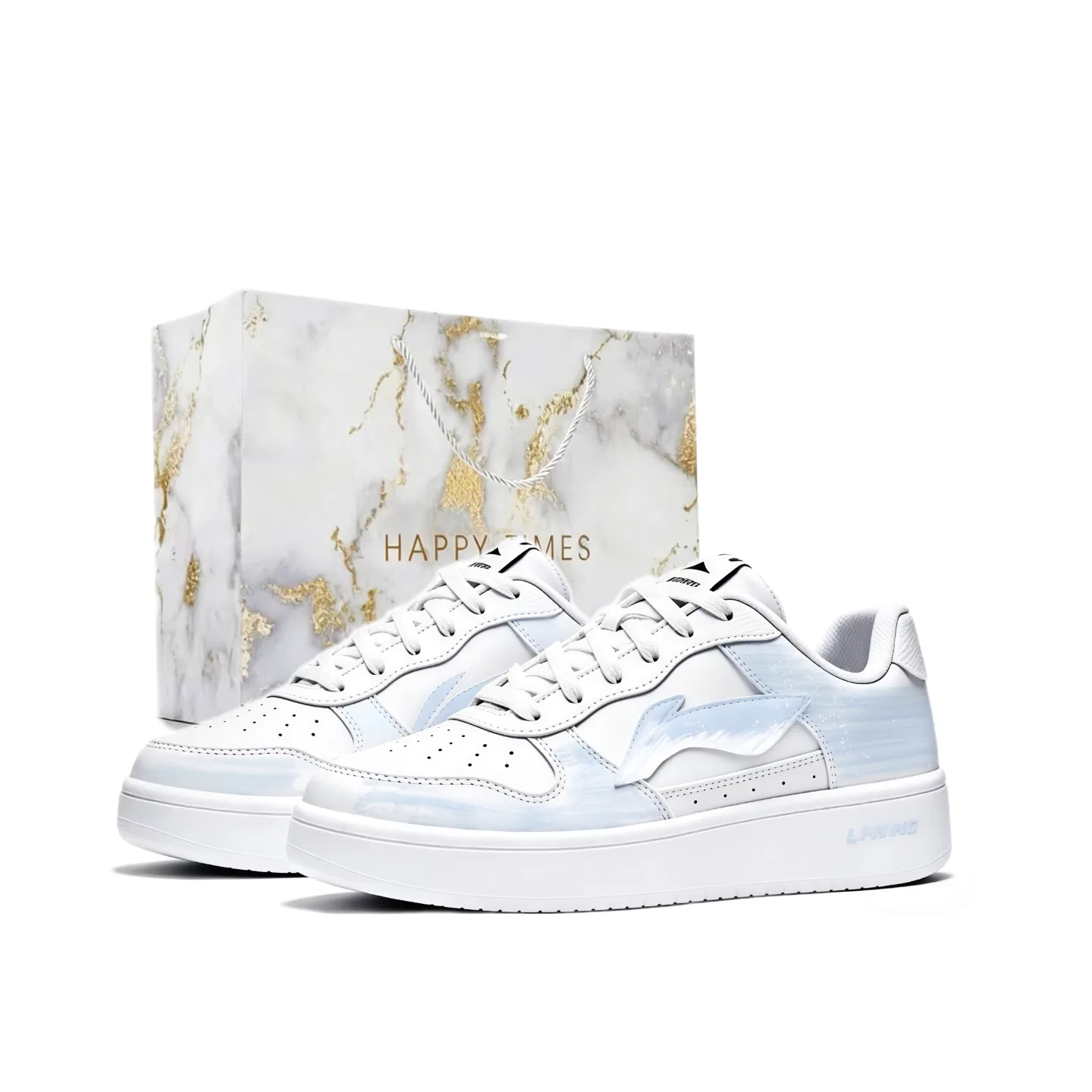 Детские кроссовки-скейтборд с низким верхом Floating Boat Blue White Li-Ning, Blue White