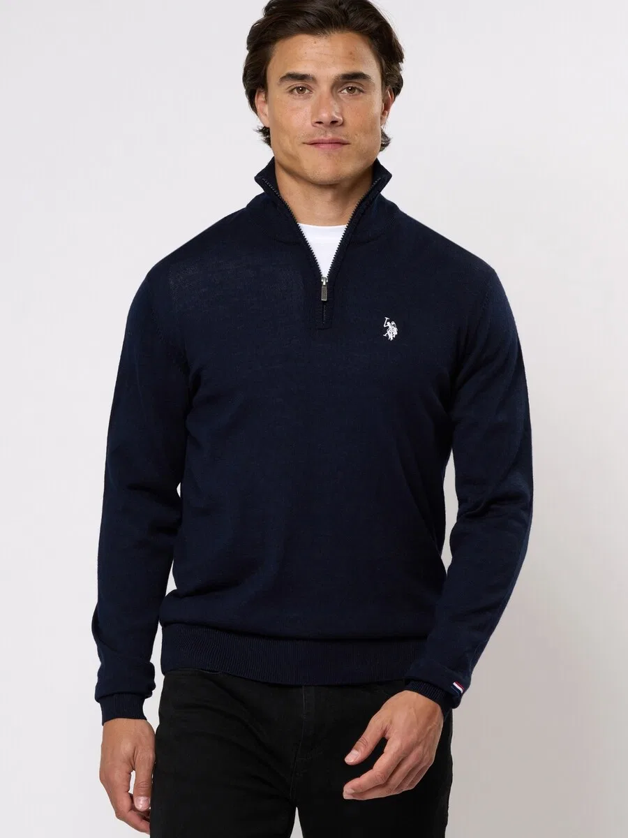 Свитер U.S. Polo Assn. 'UMMason' сапфирового цвета — фото 3