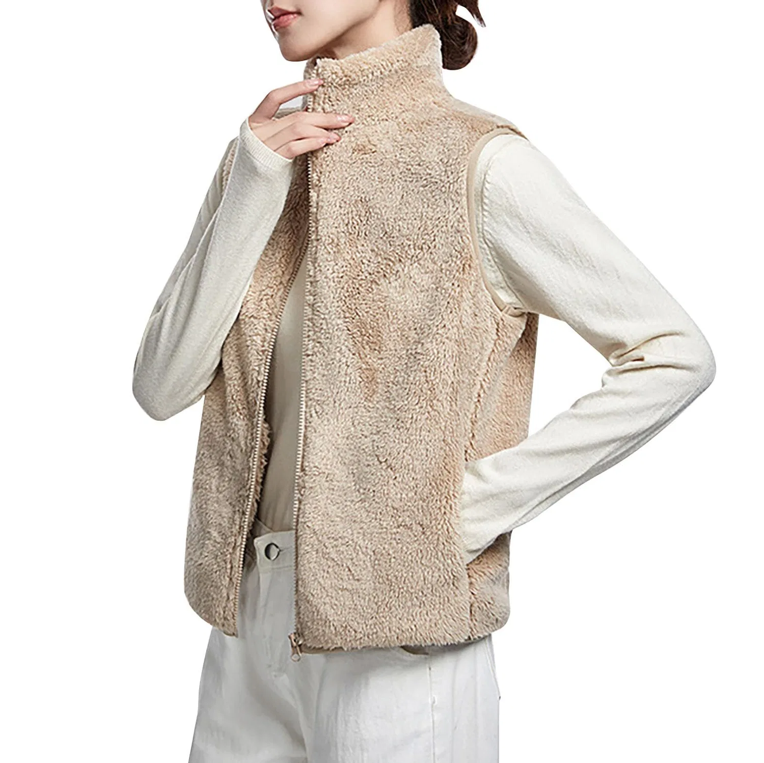 Женский длинный жилет без рукавов, cachi — фото 2