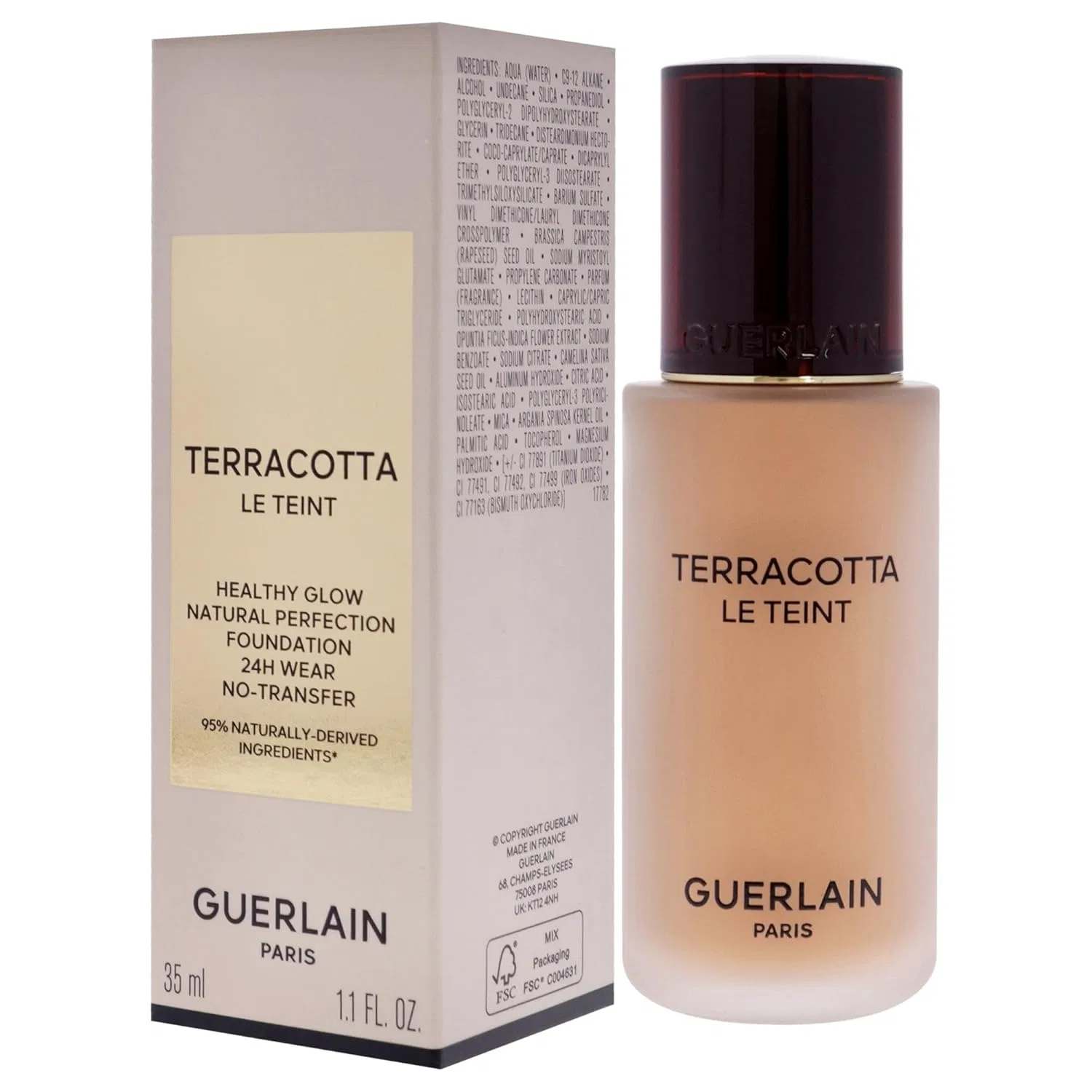 Тональная основа Terracotta Le Teint Fluid #4N, Guerlain, 30 мл — фото 4