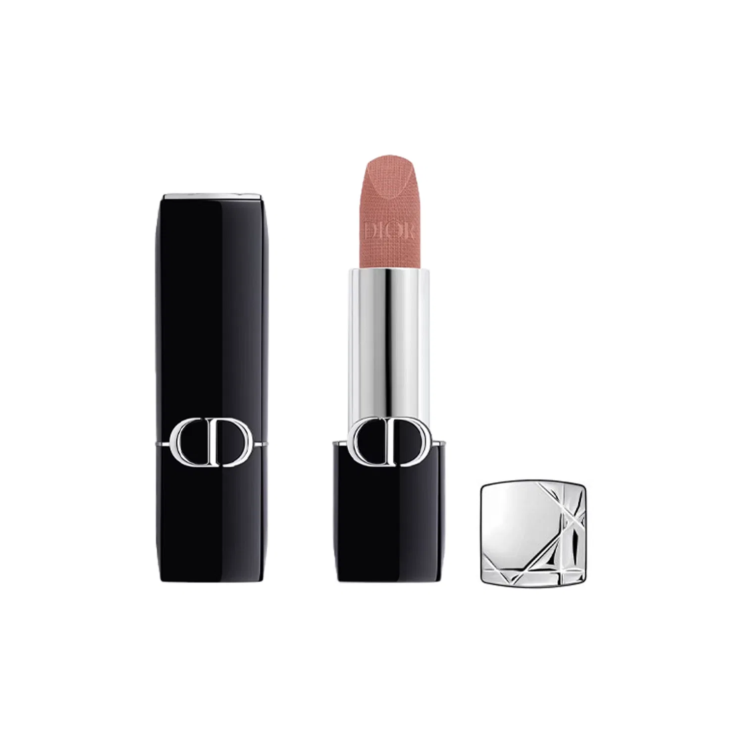 Женская матовая помада DIOR New Version Fierce Blue Gold Velvet Lipstick, #218 Rose Rose, Chestnut Nude Brown