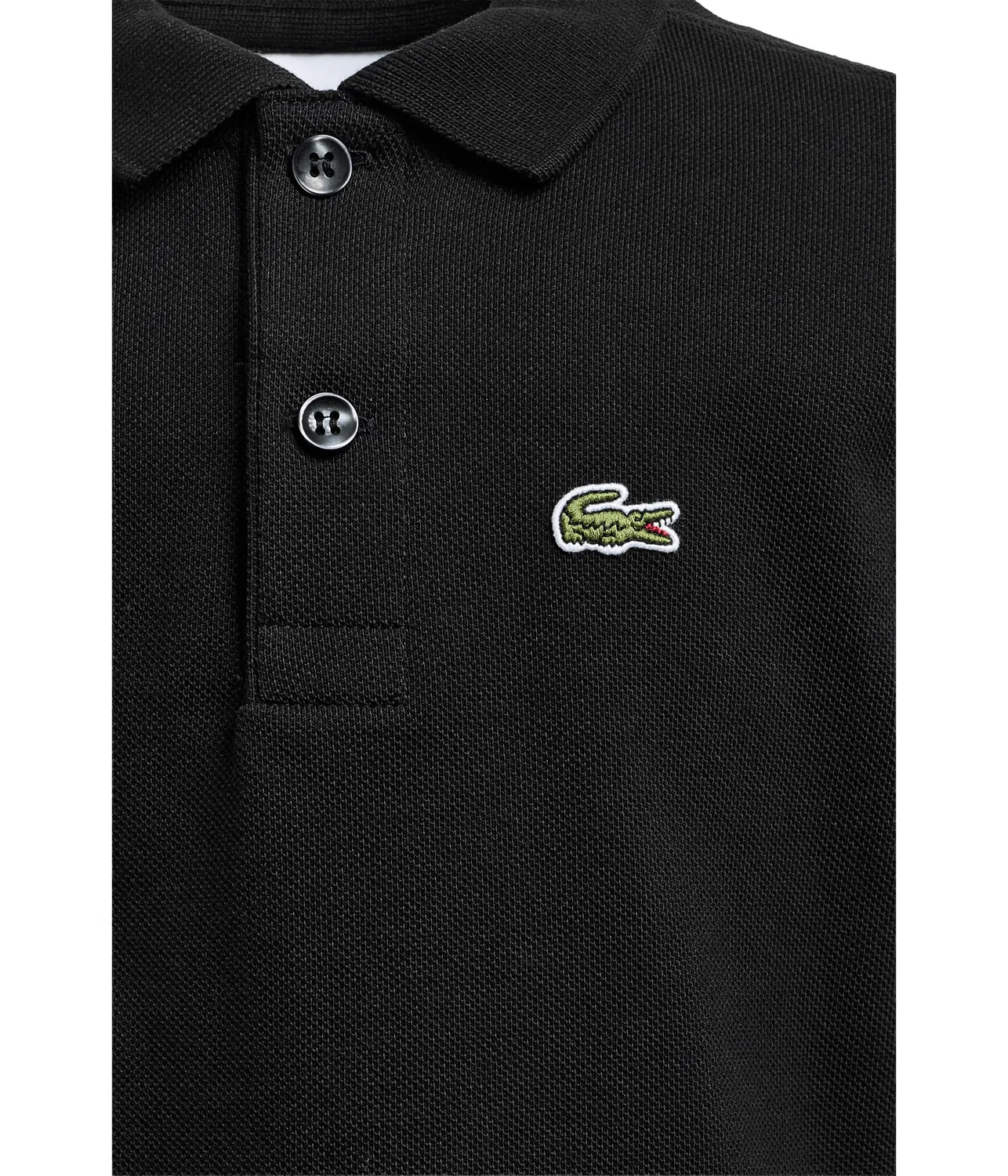 Монохромная рубашка поло из пике Lacoste Kids, Noir — фото 3
