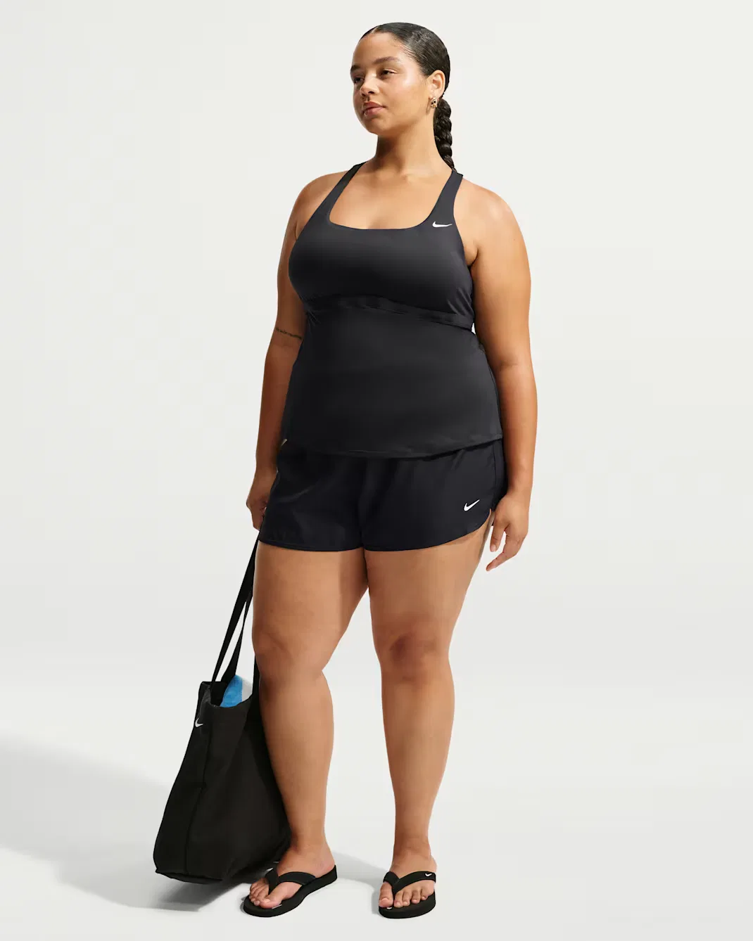 Женские плавки-шорты (большие размеры) Nike Swim Effortless Essential, Black