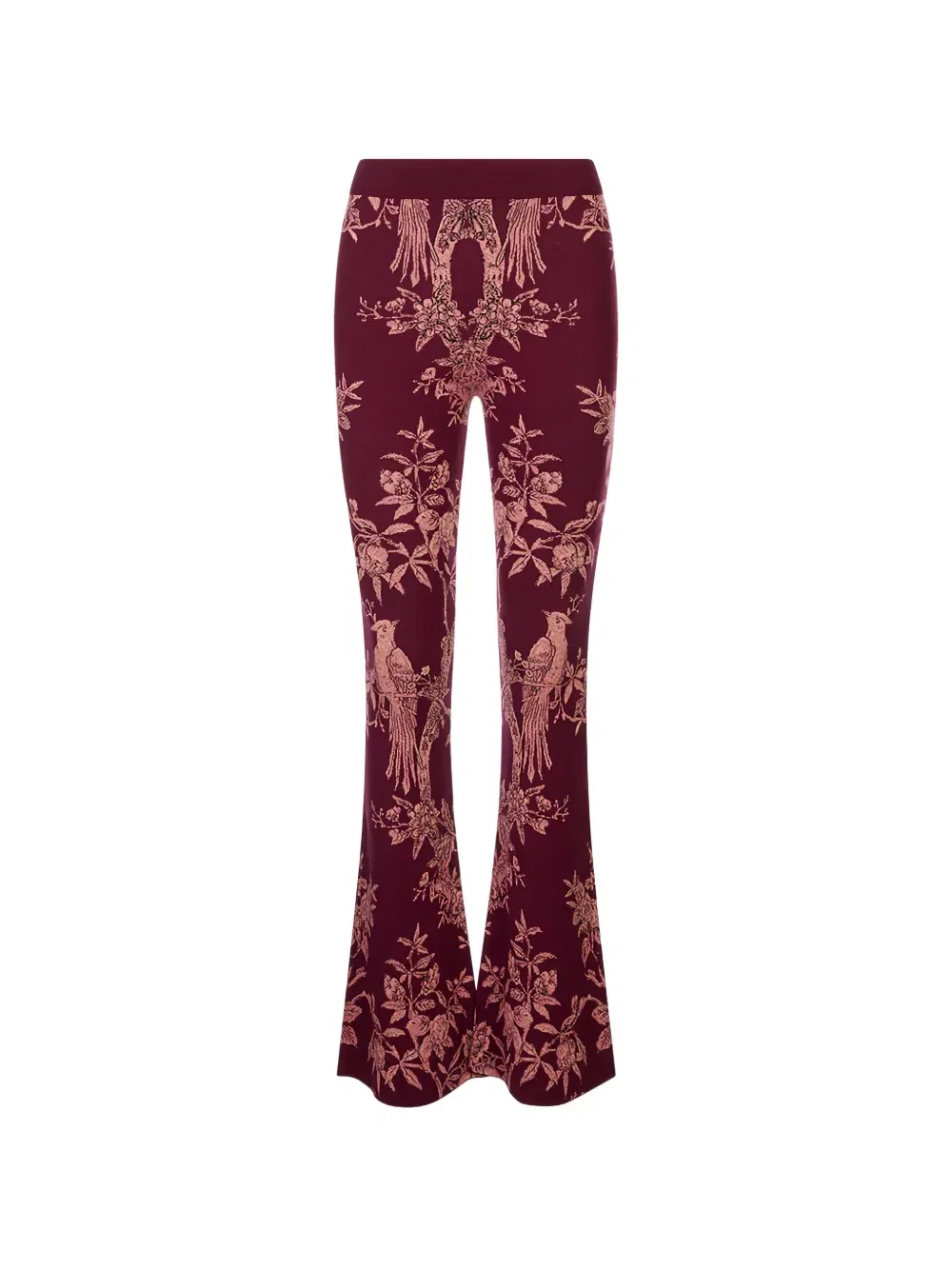 Жаккардовые расклешенные брюки Etro, красный