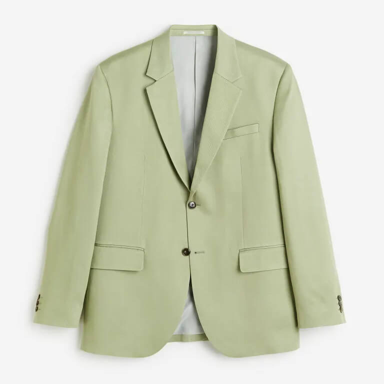 

Пиджак H&M Relaxed Fit Lyocell, зеленый