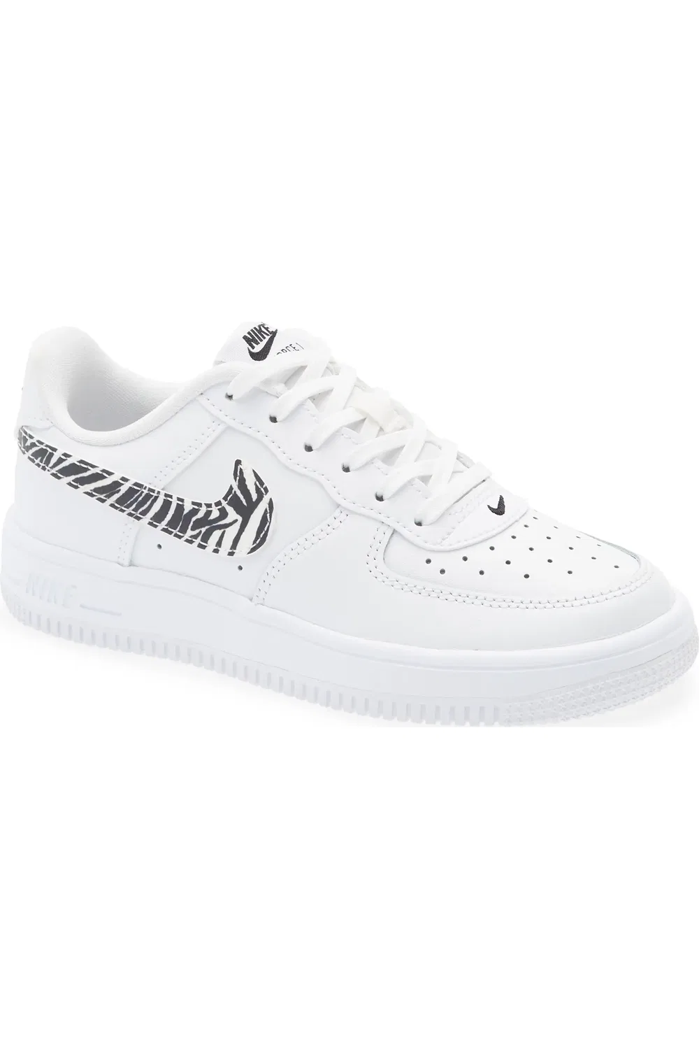 Детские кроссовки баскетбольные Air Force 1 Nike, белый/черный/белый