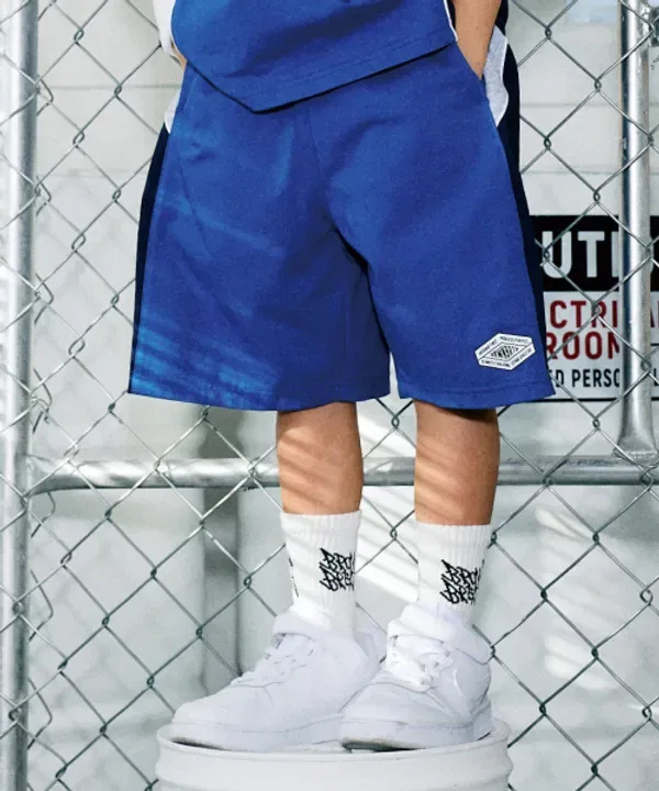 Шорты цветные быстросохнущие для детей, color block Brownbreath Kids, синий