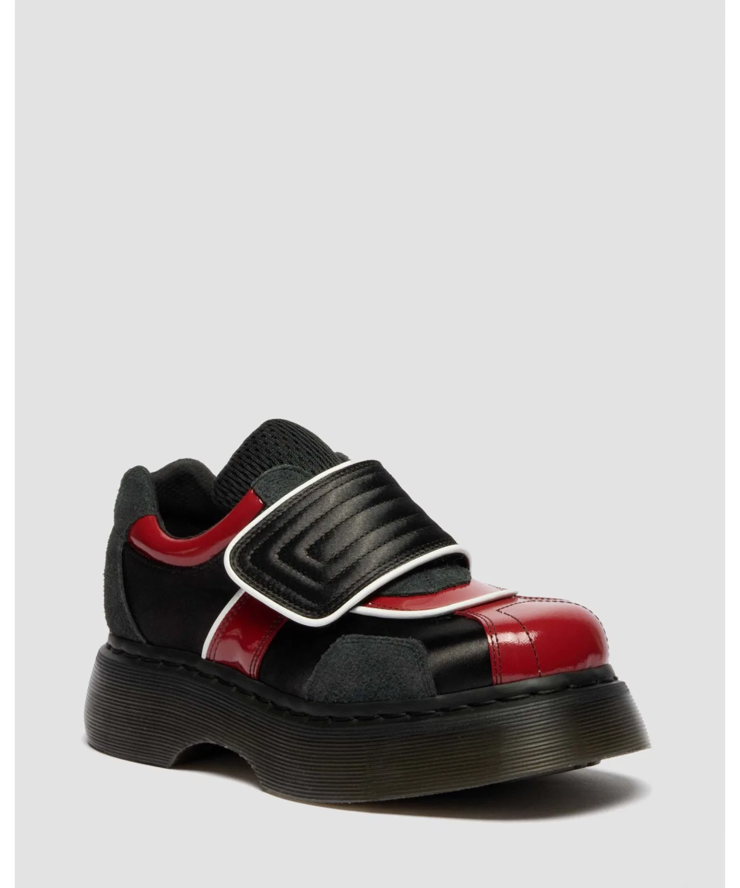 Унисекс туфли Dr. Martens BUZZ с ремешком чёрные и красные