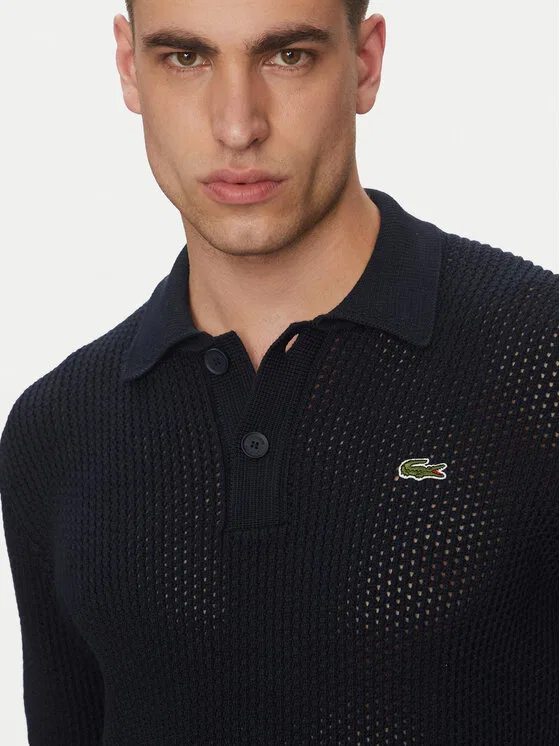 Свитер regular fit Lacoste, темно-синий — фото 4