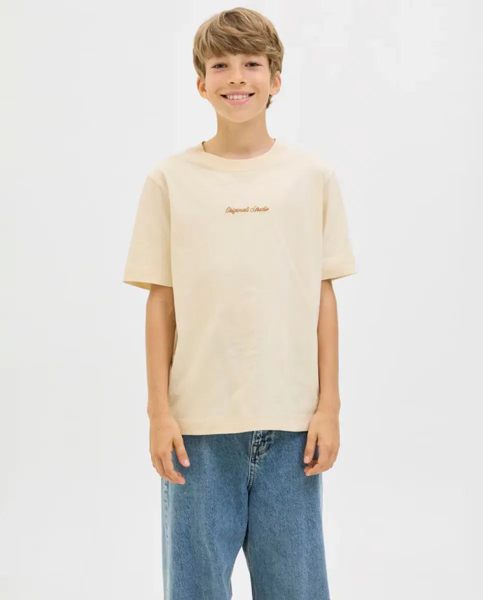 Детская футболка для мальчиков с круглым вырезом Jack & Jones, Blanco