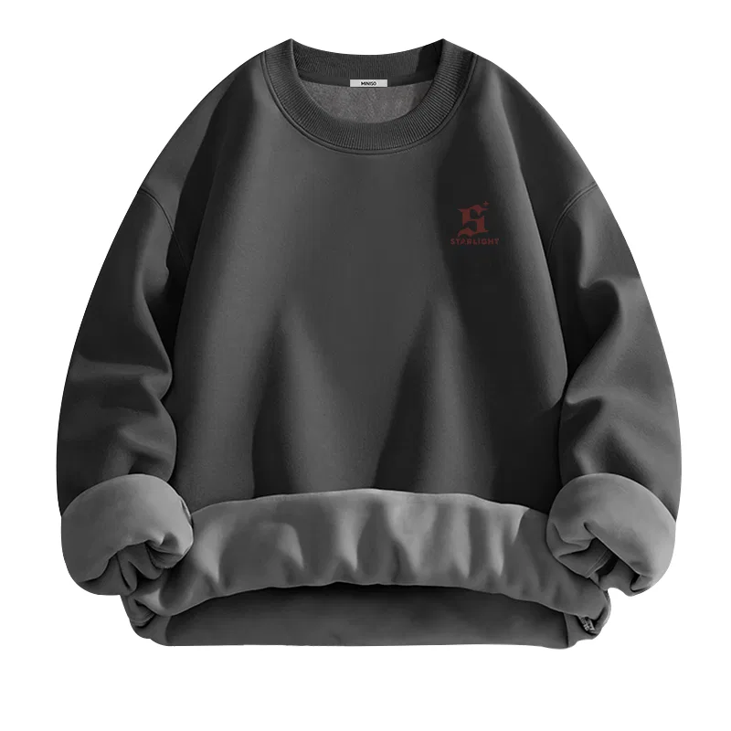 Детский свитшот унисекс с принтом MINISO, Dark Gray