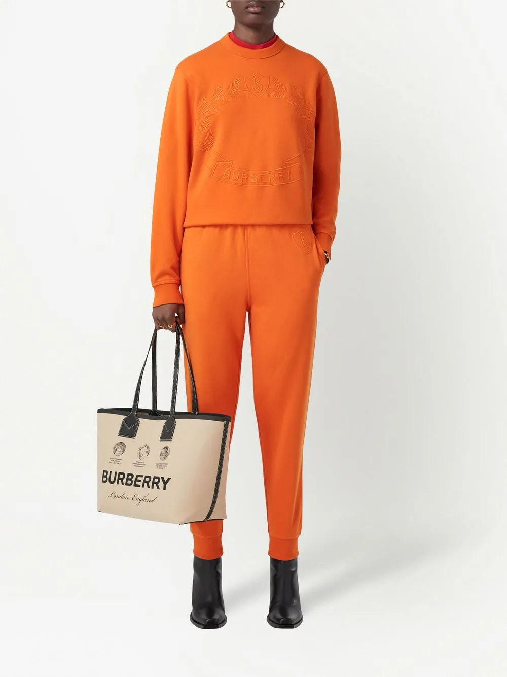Спортивные брюки Burberry, с логотипом, оранжевый — фото 2