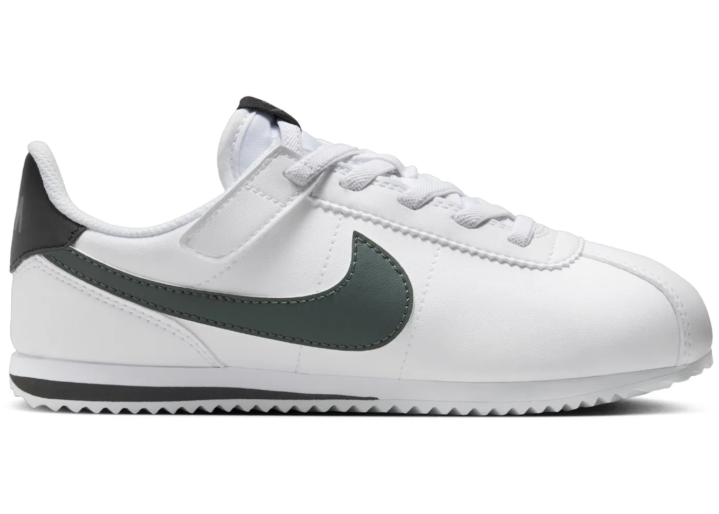 Детские кроссовки с повседневным стилем Nike Cortez EasyOn Nike, White/Black/Vintage Green