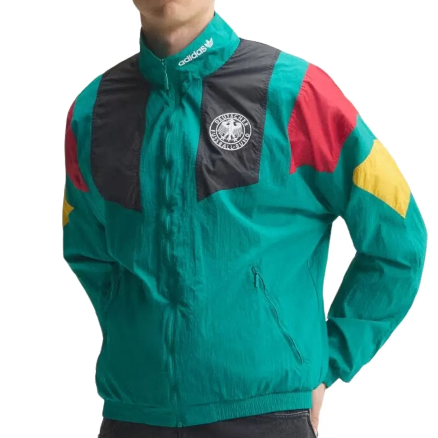 Мужская куртка с длинным рукавом EQT Track Jacket Adidas, зеленый — фото 3