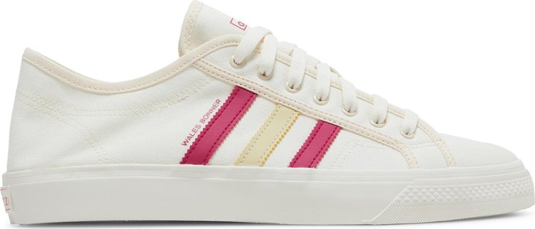 Кроссовки Adidas Wales Bonner x Nizza Low 'Cream White Scarlet', кремовый - фото