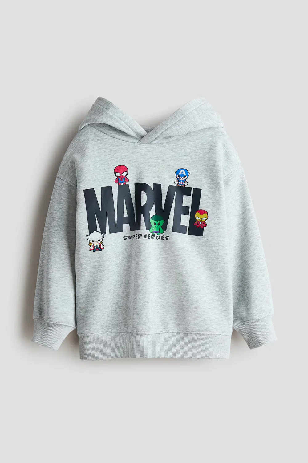 Худи с принтом H&M, Hellgraumeliert/Marvel Comics