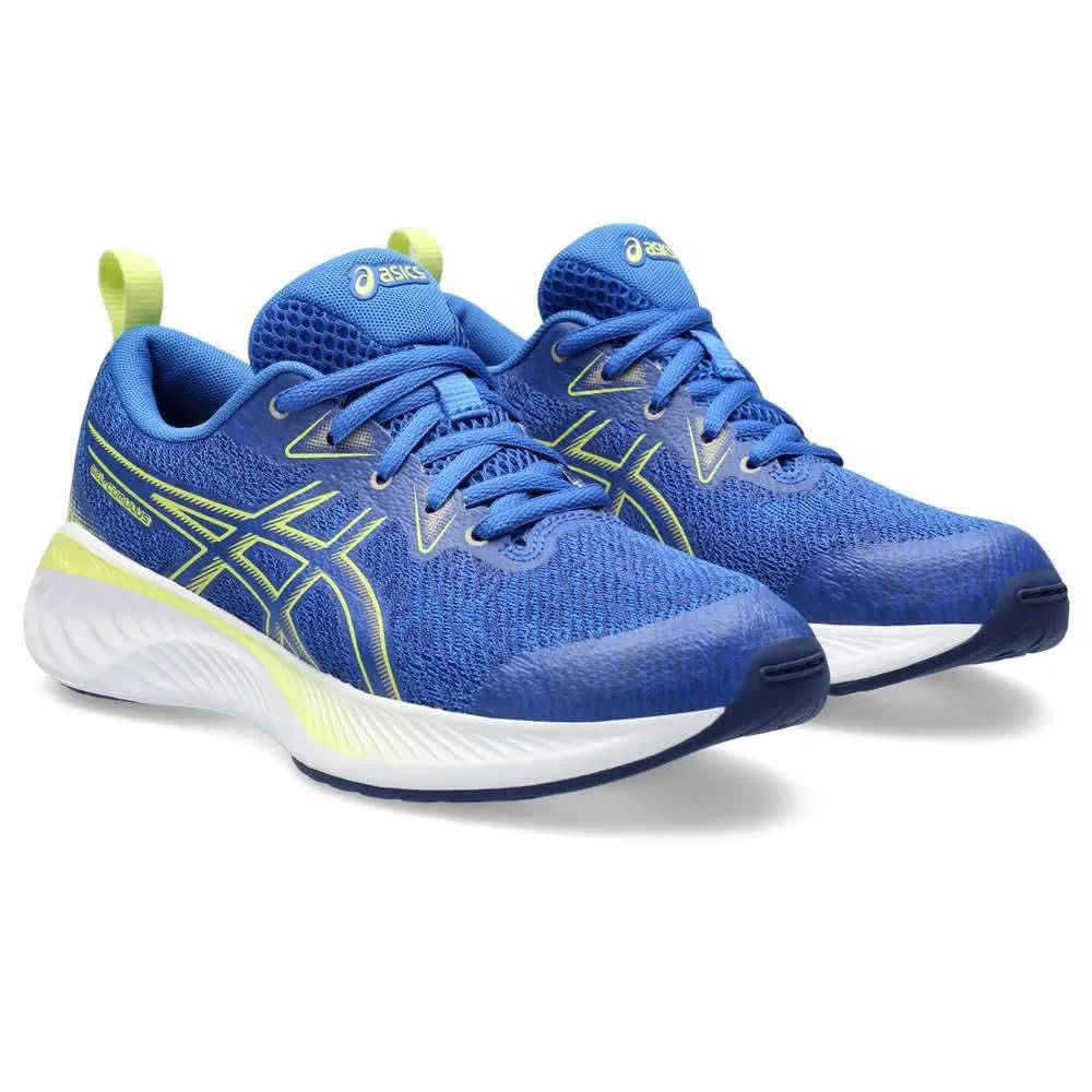 Детские кроссовки для мальчиков беговые Gel-Cumulus 25 GS ASICS, Illusion Blue Glow Yellow — фото 4