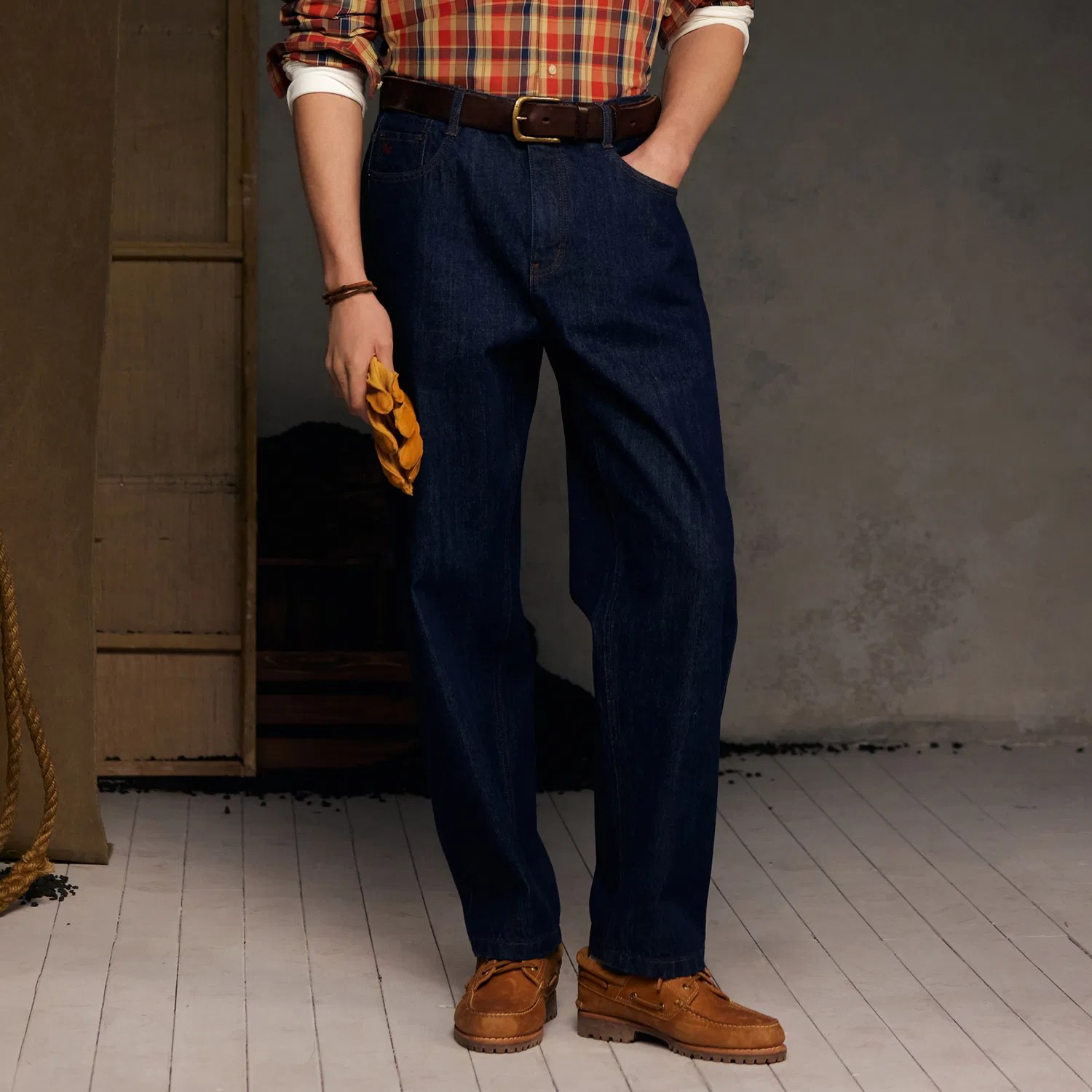 Детские джинсы с принтом Teenie Weenie Men, Denim — фото 4
