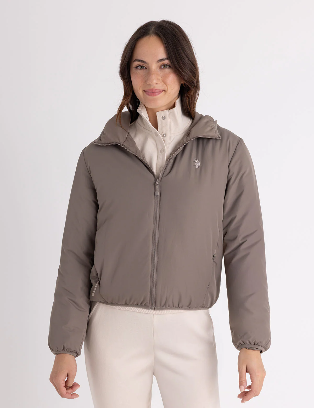 

Ккуртка U.S. Polo Assn Packable Hooded, коричневый