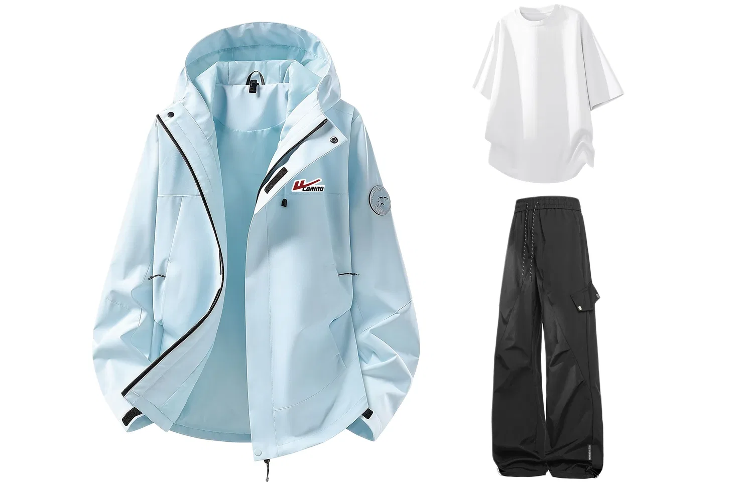 Детский комплект куртка-ветровка и брюки с принтом Windbreaker Jacket Clothing Sets WARRIOR — фото 3
