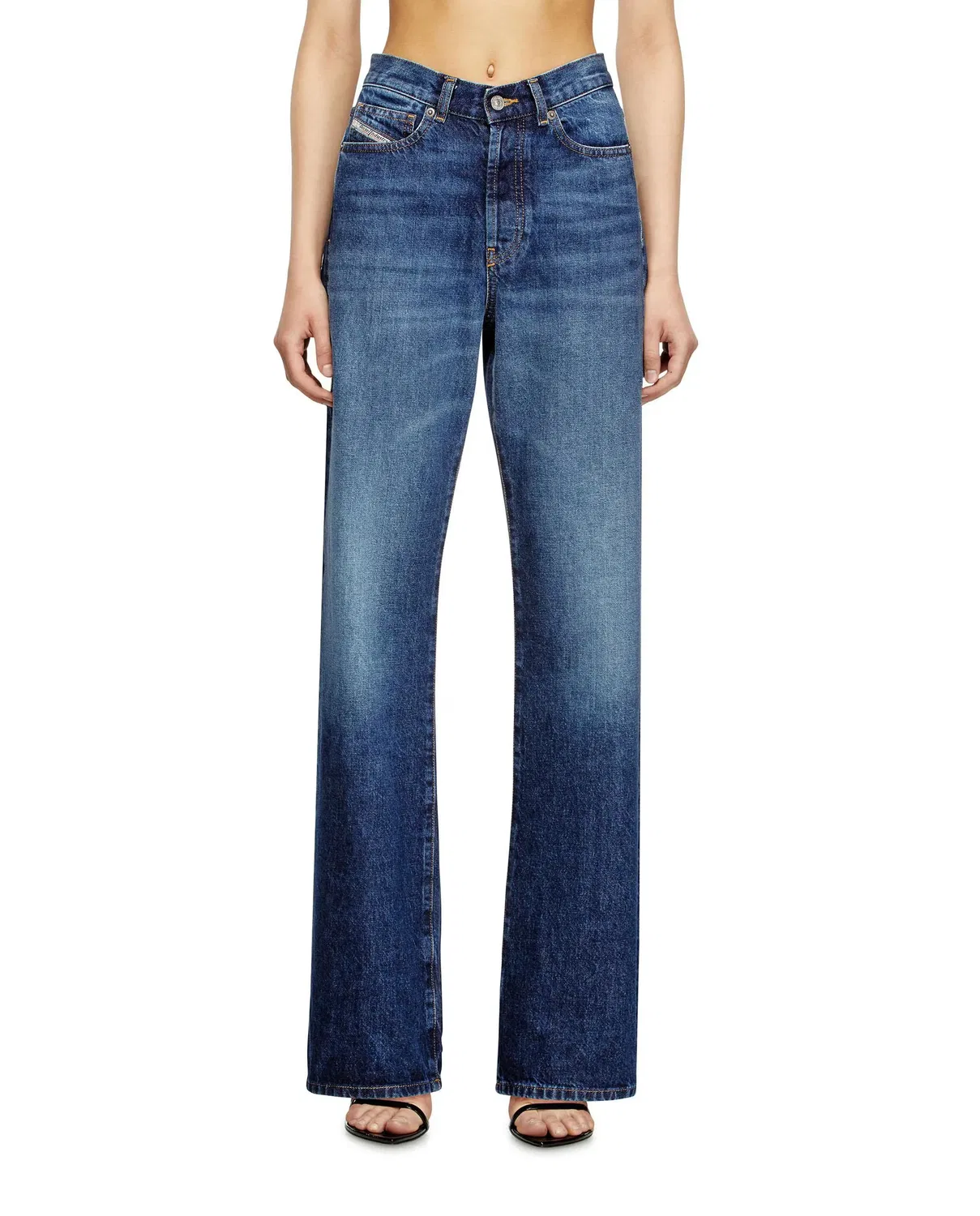 Женские джинсы прямого кроя Diesel, Azul Denim