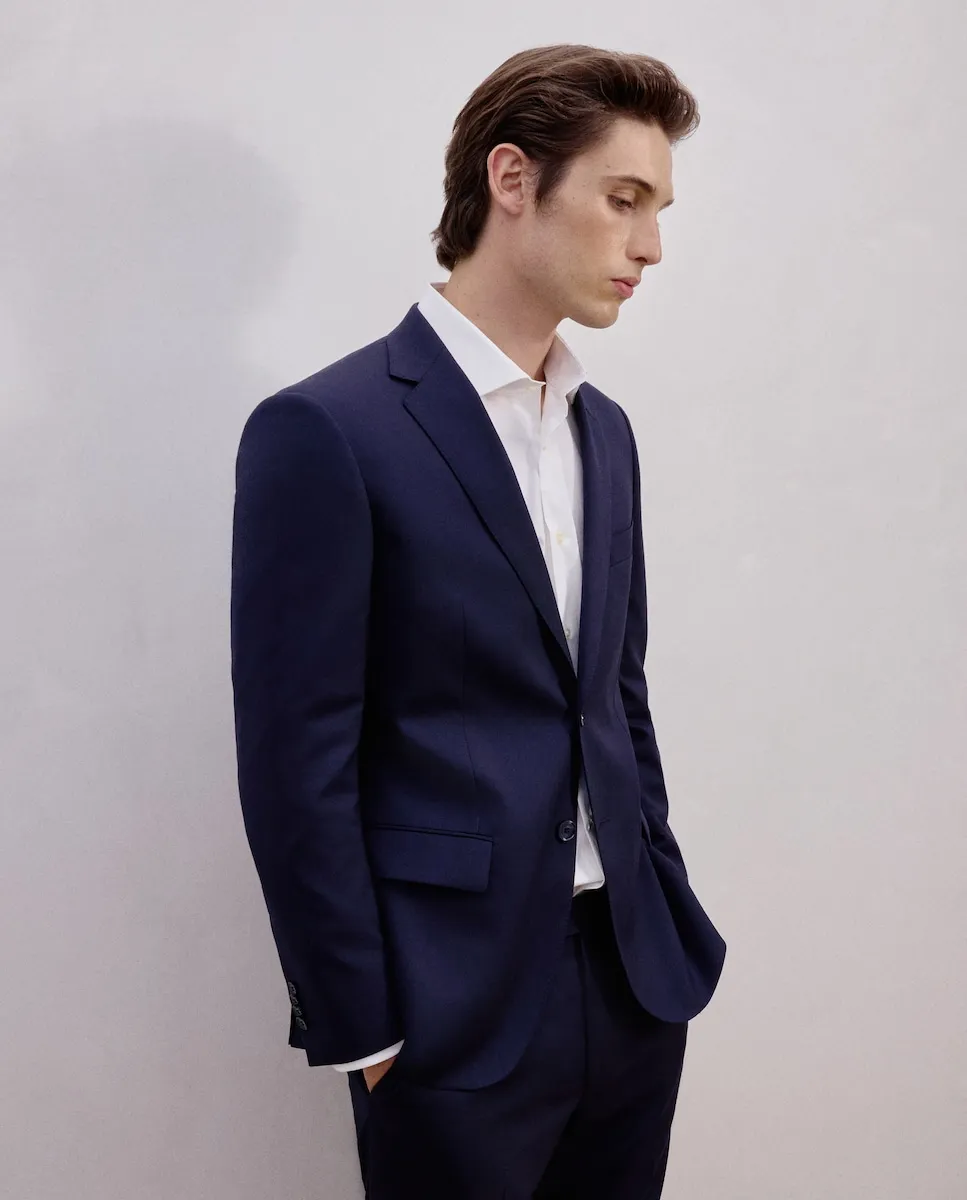 

Мужская обычная моющаяся куртка-брючный костюм Dustin, темно-синий