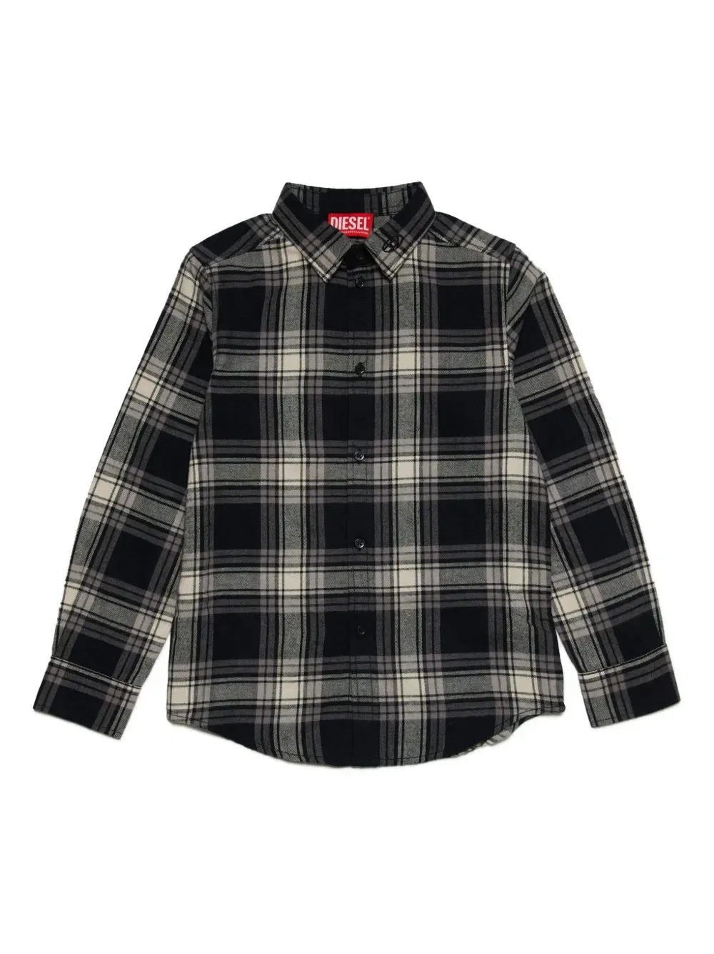 Рубашка в клетку Diesel Kids, черный