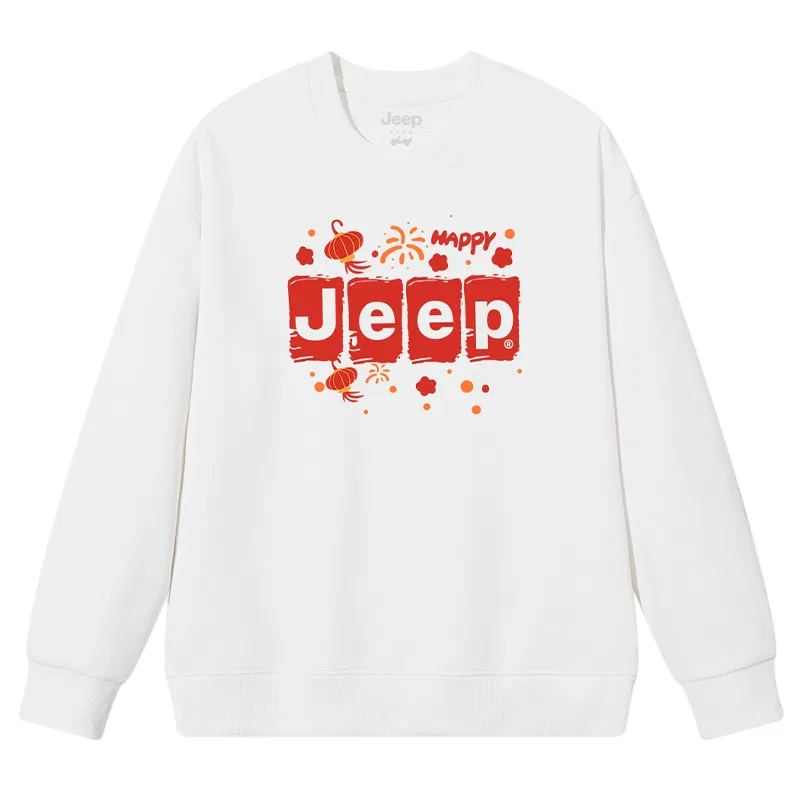 Детское худи с круглым вырезом, утепленное, Jeep, New Year Red Heavyweight — фото 3