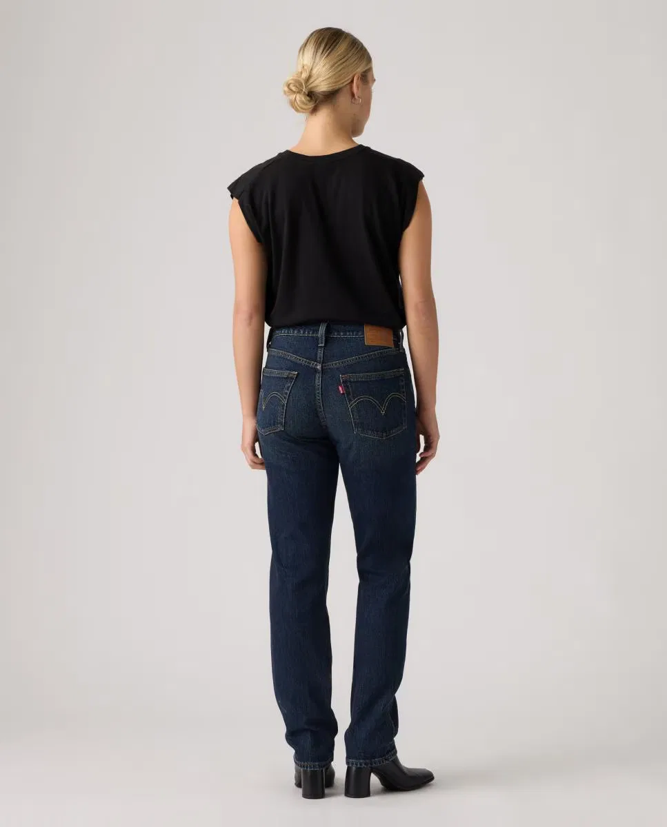 Женское прямые джинсы, Vaquero Recto 501 Jeans For Women, Levi's, темно-синий — фото 2