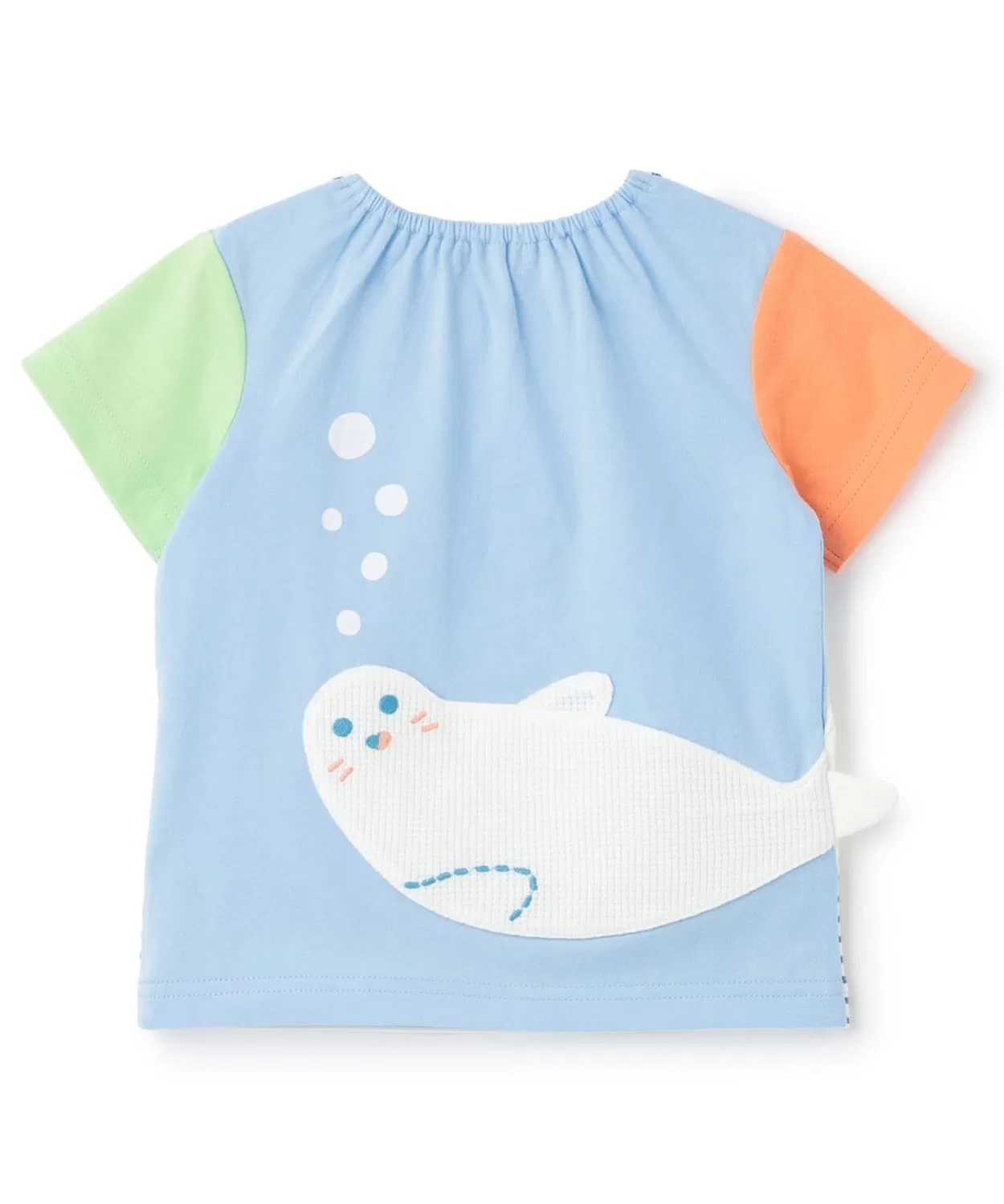 Детская футболка с принтом тюленя Модель Seal T-Shirt baby cheer, Blue — фото 3