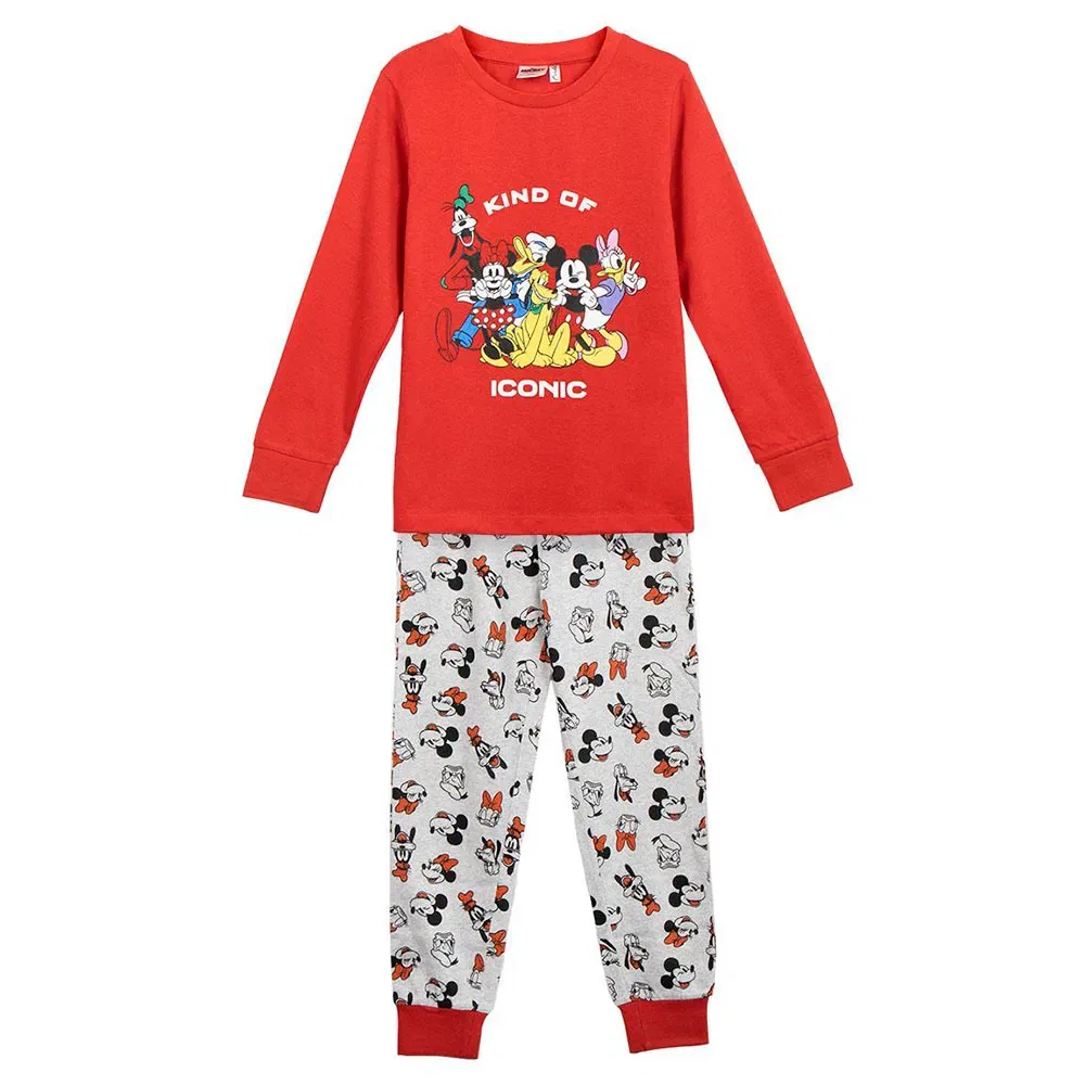Детская пижама с длинным рукавом Mickey Disney, Red