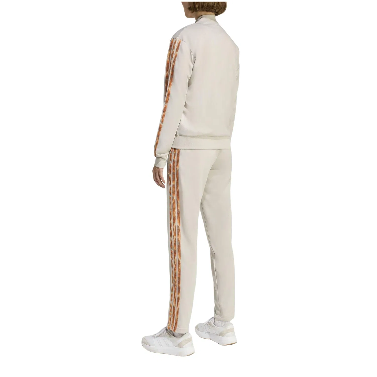 Женский спортивный костюм с леопардовым принтом 3-Stripes Track Suit Infi Adidas, Grau Orange Grau — фото 2