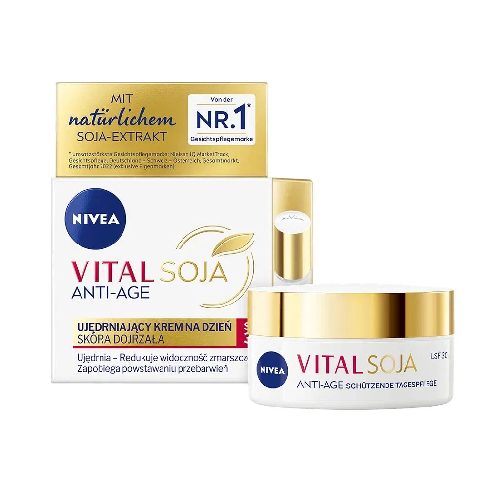 Дневной крем для лица SPF30 Nivea, Vital Soja Anti-Age, 50 мл — фото 2
