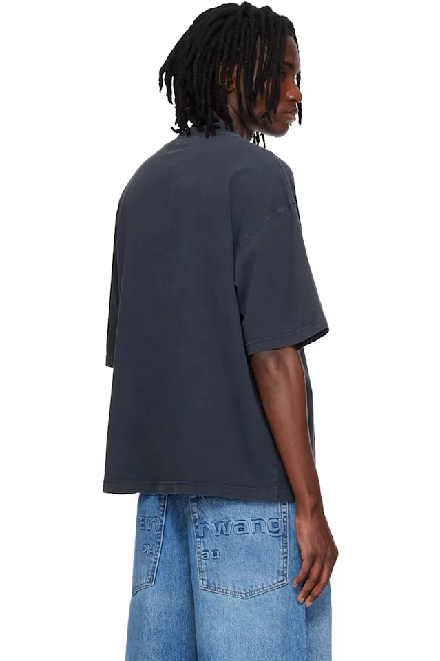 Черная футболка оверсайз с графическим принтом Alexander Wang — фото 3
