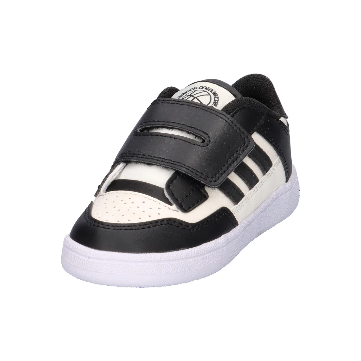 Детские кроссовки с закрытой липучкой Rapid Court CF I Adidas, Schwarz Weiss — фото 4