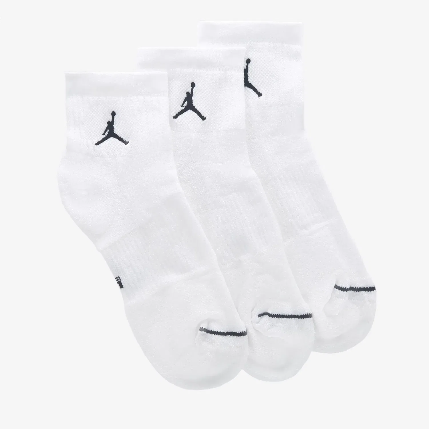Мужские носки до щиколотки размер 3 большие на каждый день Jordan, White/Black — фото 2
