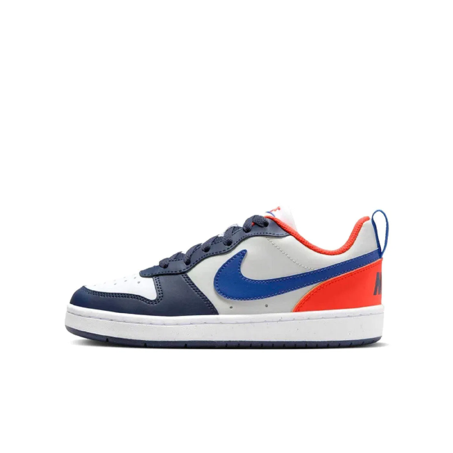 Детские кроссовки для мальчиков NIKE Court Borough Low Recraft GS Sneaker NIKE, Midnight Navy Hyper Royal Team Orange