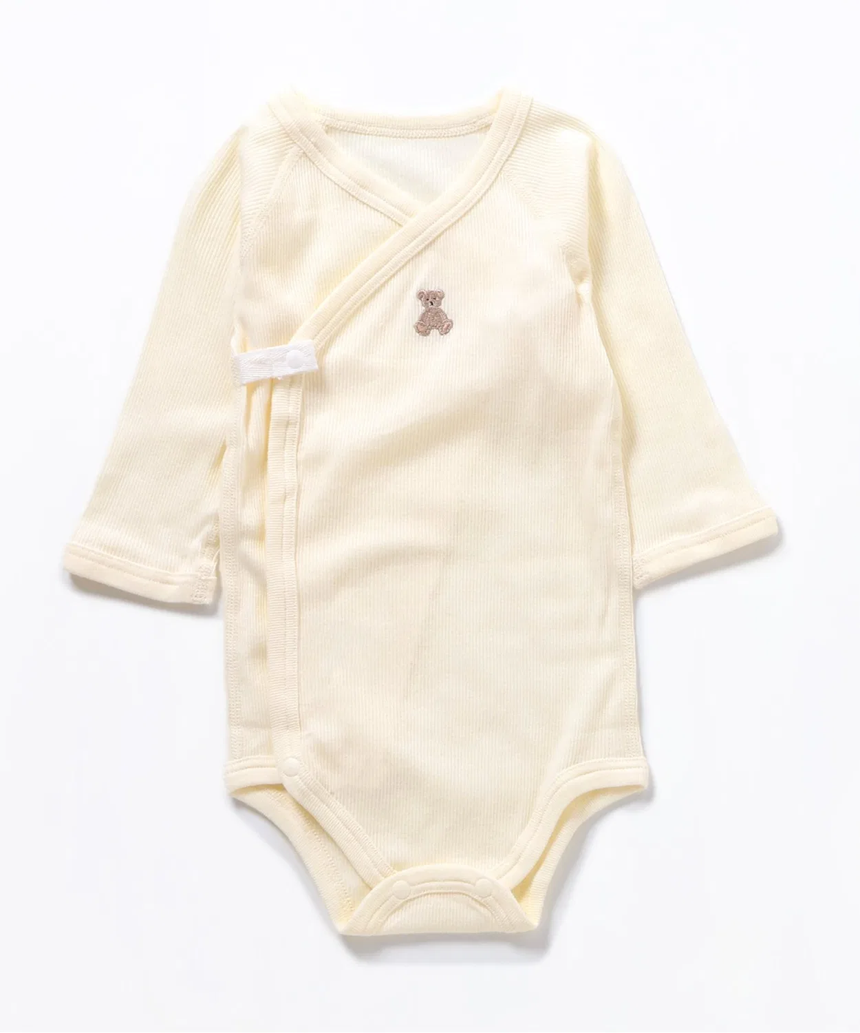 Детское боди-комбинезон с длинным рукавом модель Baby Long Sleeve Rib Greco, apres les cours, Ivory