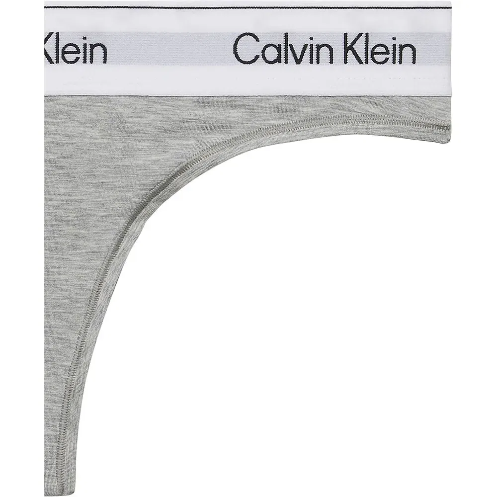 Трусы стринги Calvin Klein, серый меланж — фото 3