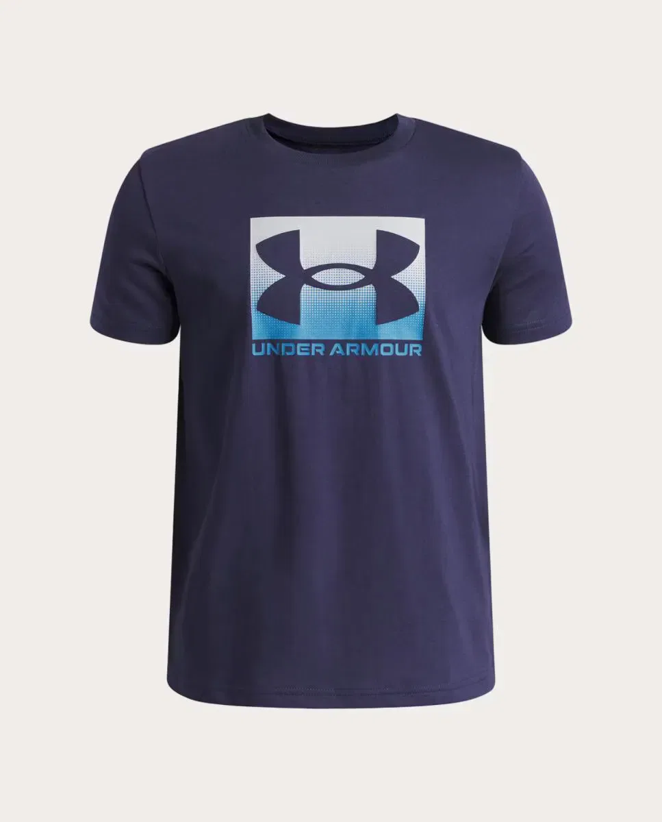 Детская футболка для мальчиков с принтом UA B Boxed Sports Update SS Under Armour, Azul Noche