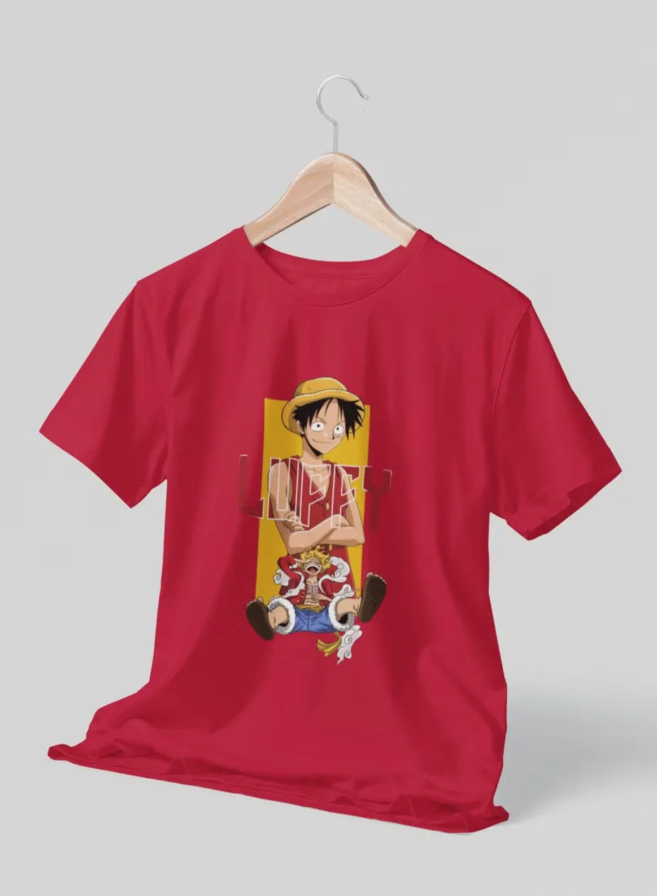 Футболка с принтом Monkey D. Luffy для малышей и детей Zoom, красный
