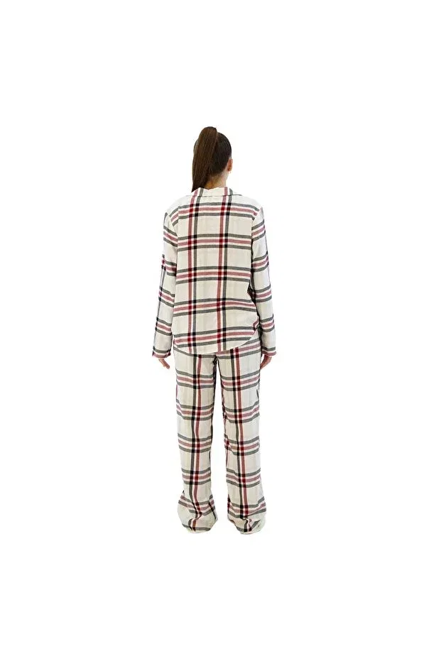 Женская пижама из фланели Gift full flannel pj set&slipper Tommy Hilfiger, 0ly Heritage Check Ivory