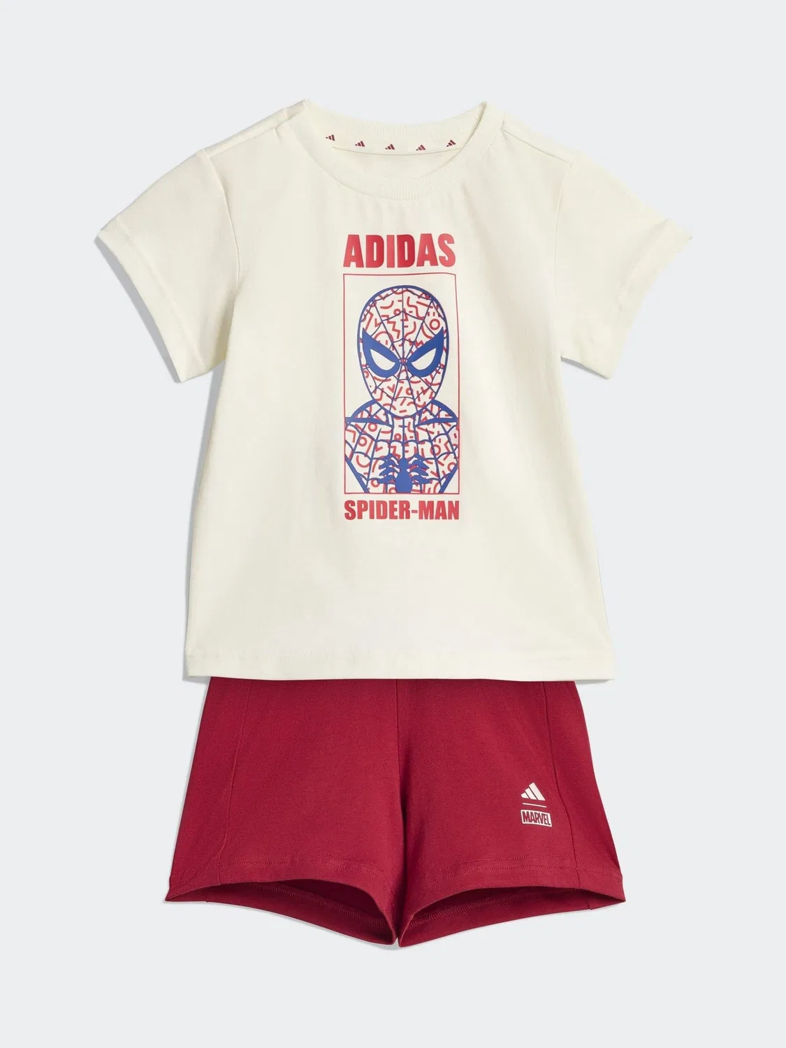 Комплект футболка и шорты Marvel Spider-Man adidas, белый