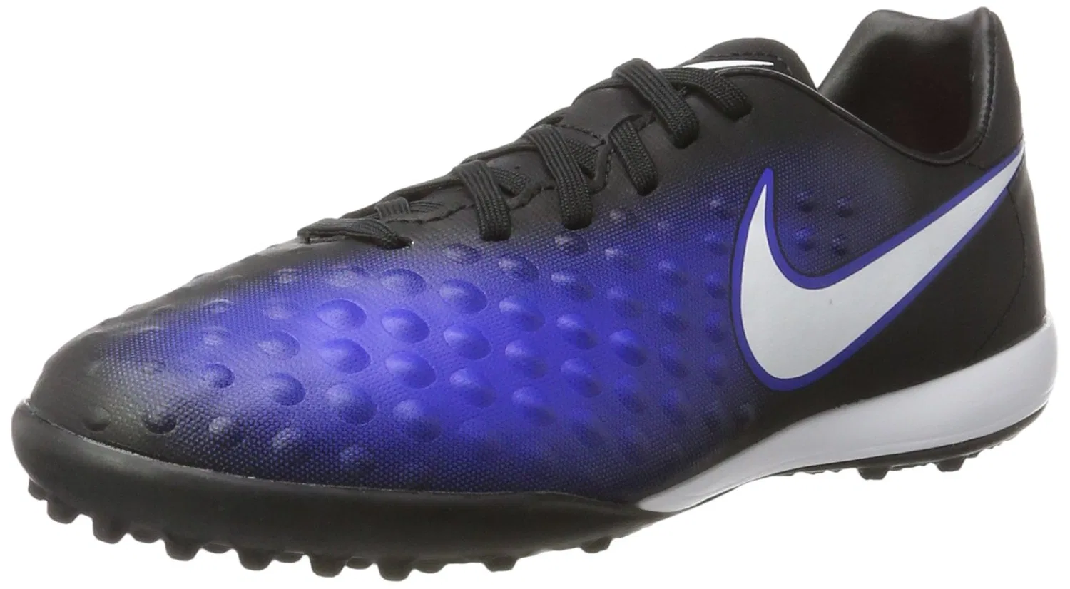 Детские бутсы для мальчиков с длинным шнурованием Magista X Opus Ii Tf NIKE, Blu Black White Prmnt Bl Bl Tnt